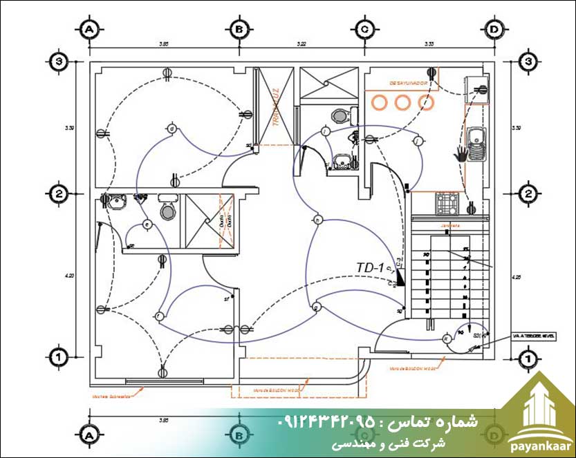 طراحی نقشه تاسیسات برقی و مکانیکی