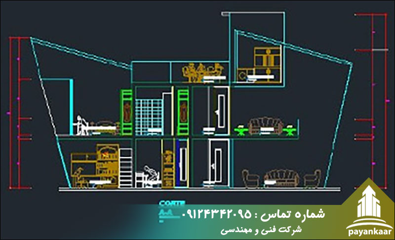 طراحی نقشه فاز 2 معماری