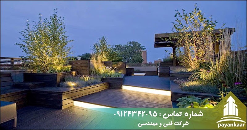 نشتی آب در روف گاردن